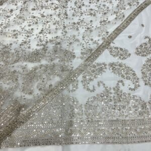 Viscose Georgette Embroidery with Net Dupatta heavy