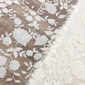 Introducing the New Collection: Nylon Organza 54" Panna Full Heavy Embroidery