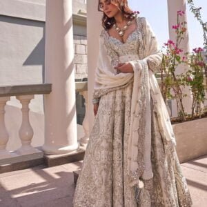 Exquisite Zari and Sequence Embroidered Pure Georgette Fabric